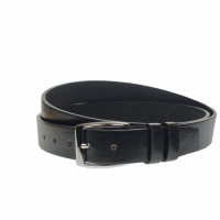 Curea barbati eleganta, din piele ecologica, latime 3.5 cm, negru - NB034